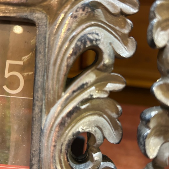 Distressed Picture Frame Set with Ornate Accents - Picture 4 of 5